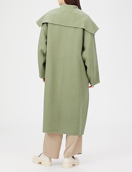 Amazon | [ミースロエ] リサイクルウールビッグカラーコート